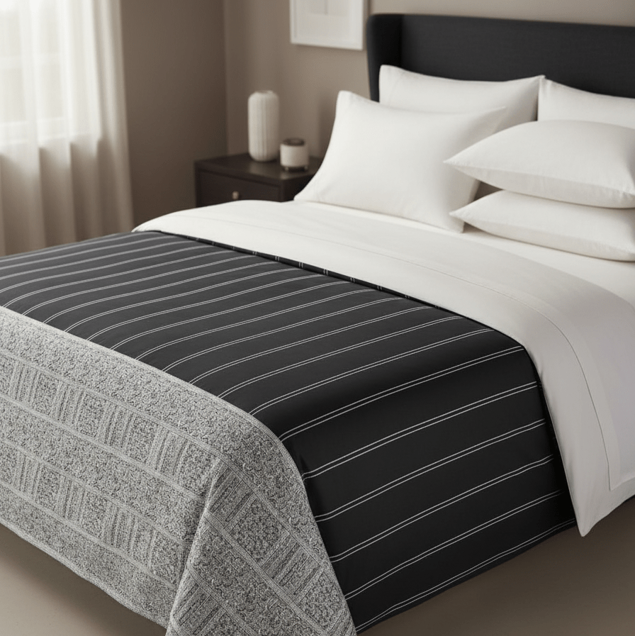 Sheeting Poly Cotton White Border - Ragland Fabrics