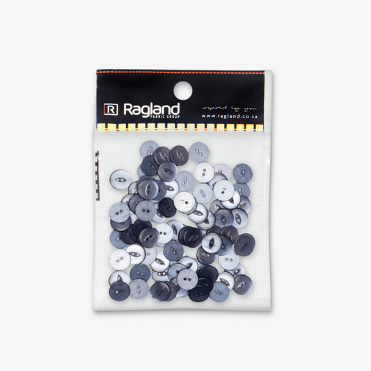 Buttons Fish Eye Dusty Blue - 16.50mm