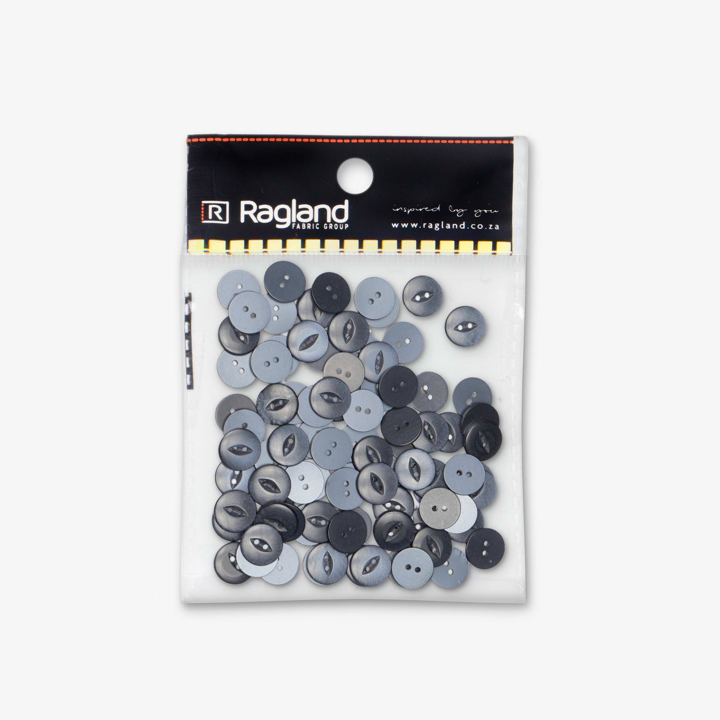 Buttons Fish Eye Grey - 16.5mm