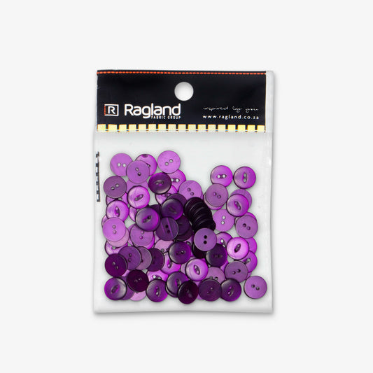 Buttons Fish Eye Purple - 16.50mm