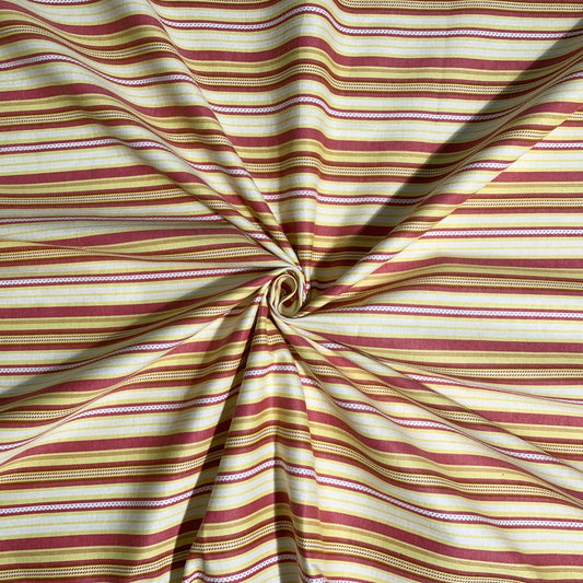 Flannel Brushed Cotton | Stripe Beige 3 - Ragland Fabrics