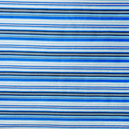 Flannel Brushed Cotton | Stripe Blue 3 - Ragland Fabrics