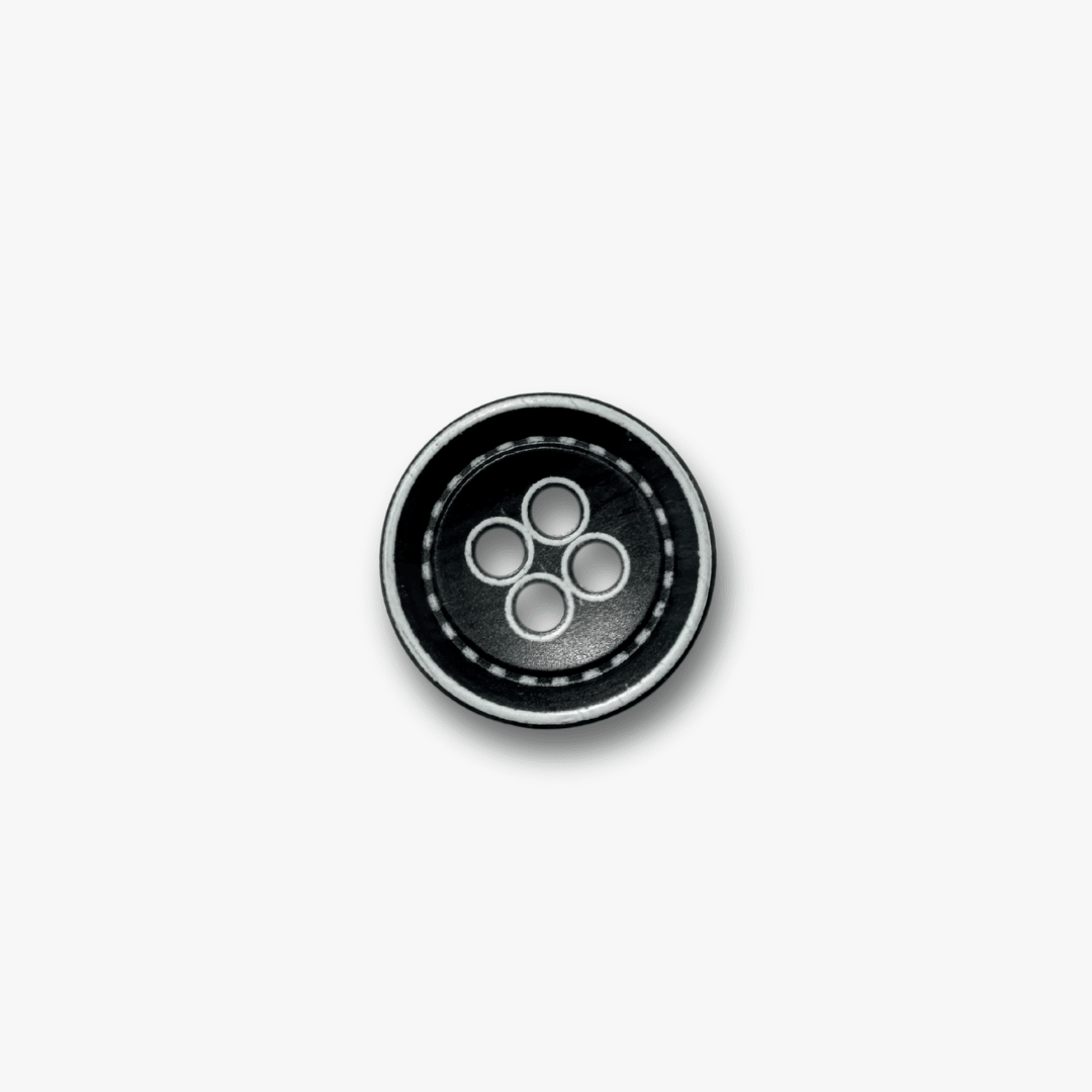 FORMAL BUTTON BLACK SMALL 44119|16MM - Ragland Fabrics
