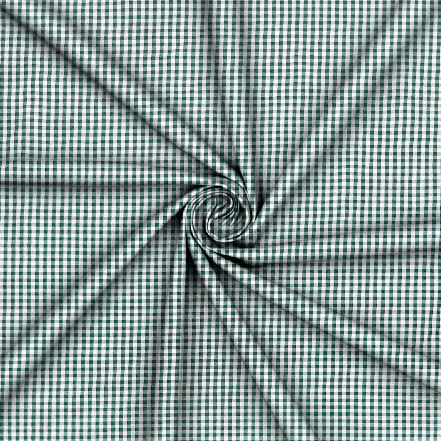 Gingham Check Bottle Green - Ragland Fabrics