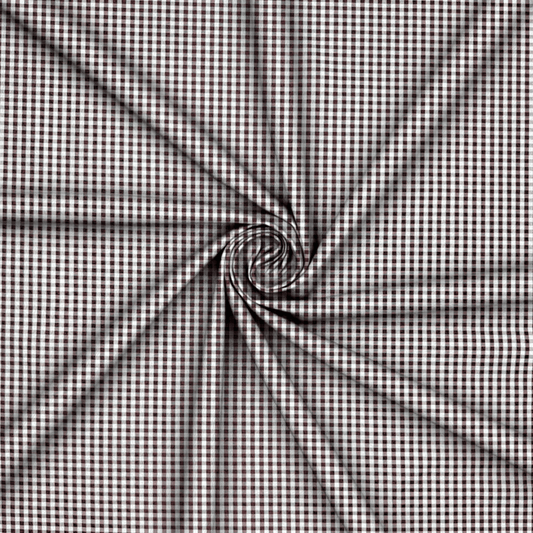Gingham Check Chocolate - Ragland Fabrics