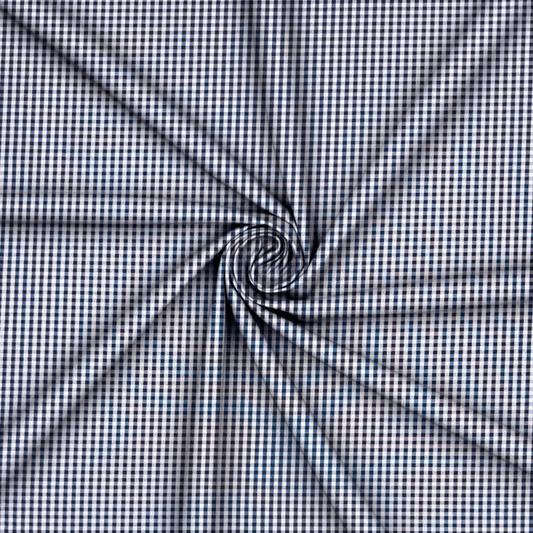 Gingham Check Navy - Ragland Fabrics