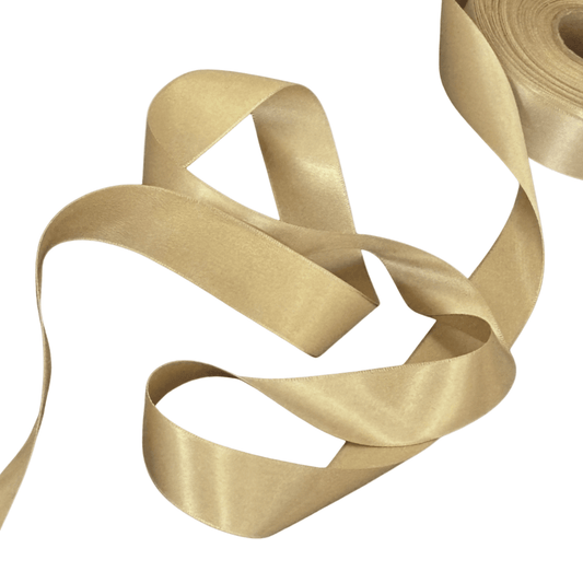 Satin Ribbon 25mm Gold - CLEARANCE - Ragland Fabrics