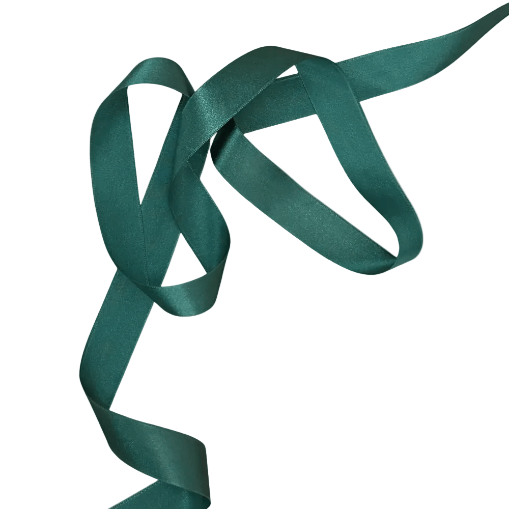 Satin Ribbon 25mm Bottle Green - CLEARANCE - Ragland Fabrics