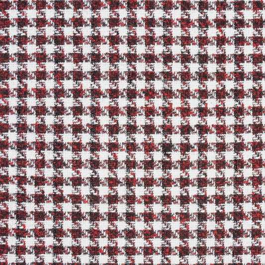 Hounds-Tooth Ruby Red & White