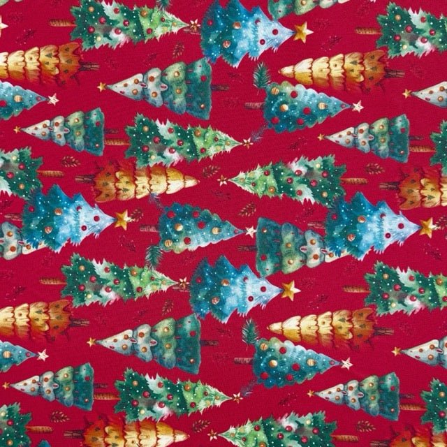 Christmas Printed Mini Matt Christmas Tree - Ragland Fabrics