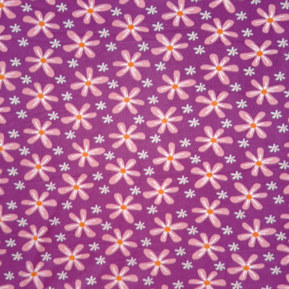 Printed Polar Fleece Cerise Floral