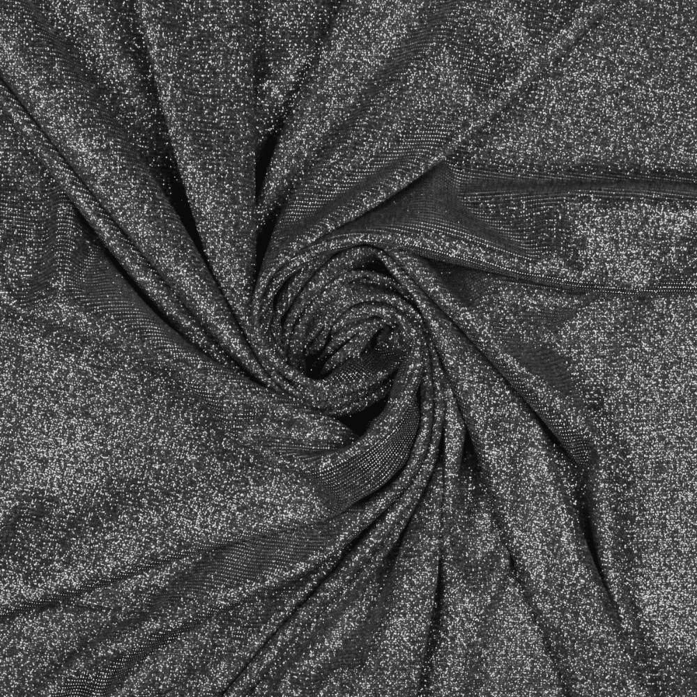 Katrina Metallic Knit Metal Grey - Ragland Fabrics