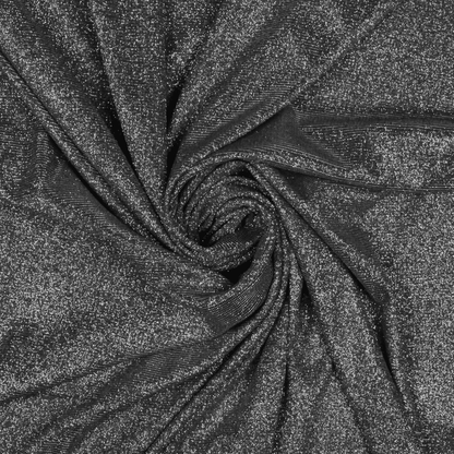 Katrina Metallic Knit Metal Grey - Ragland Fabrics