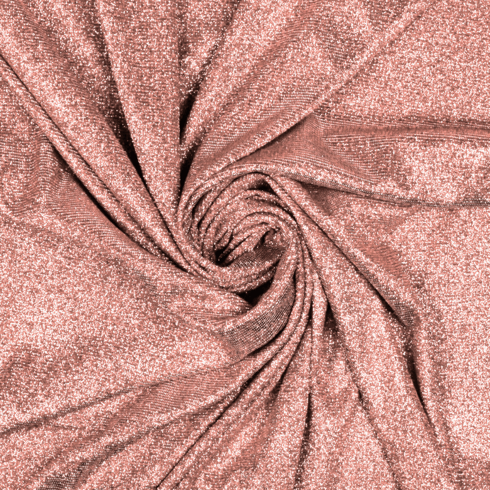 Katrina Metallic Knit Peach - Ragland Fabrics