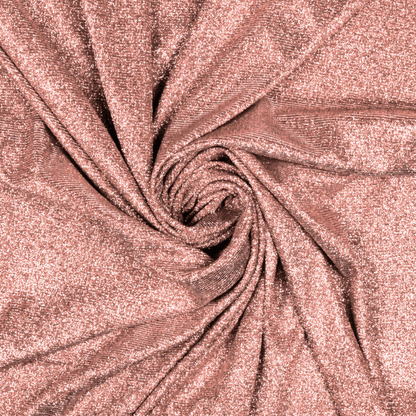 Katrina Metallic Knit Peach - Ragland Fabrics