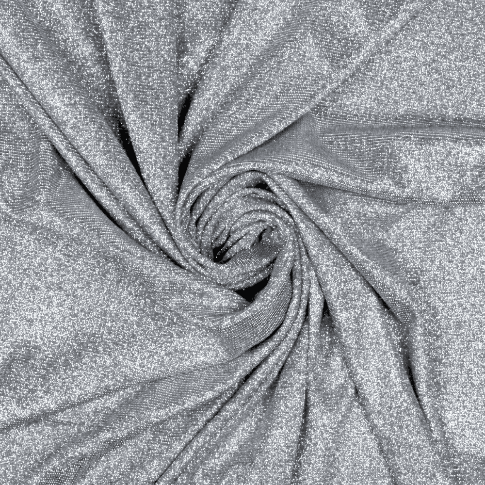 Katrina Metallic Knit Silver - Ragland Fabrics