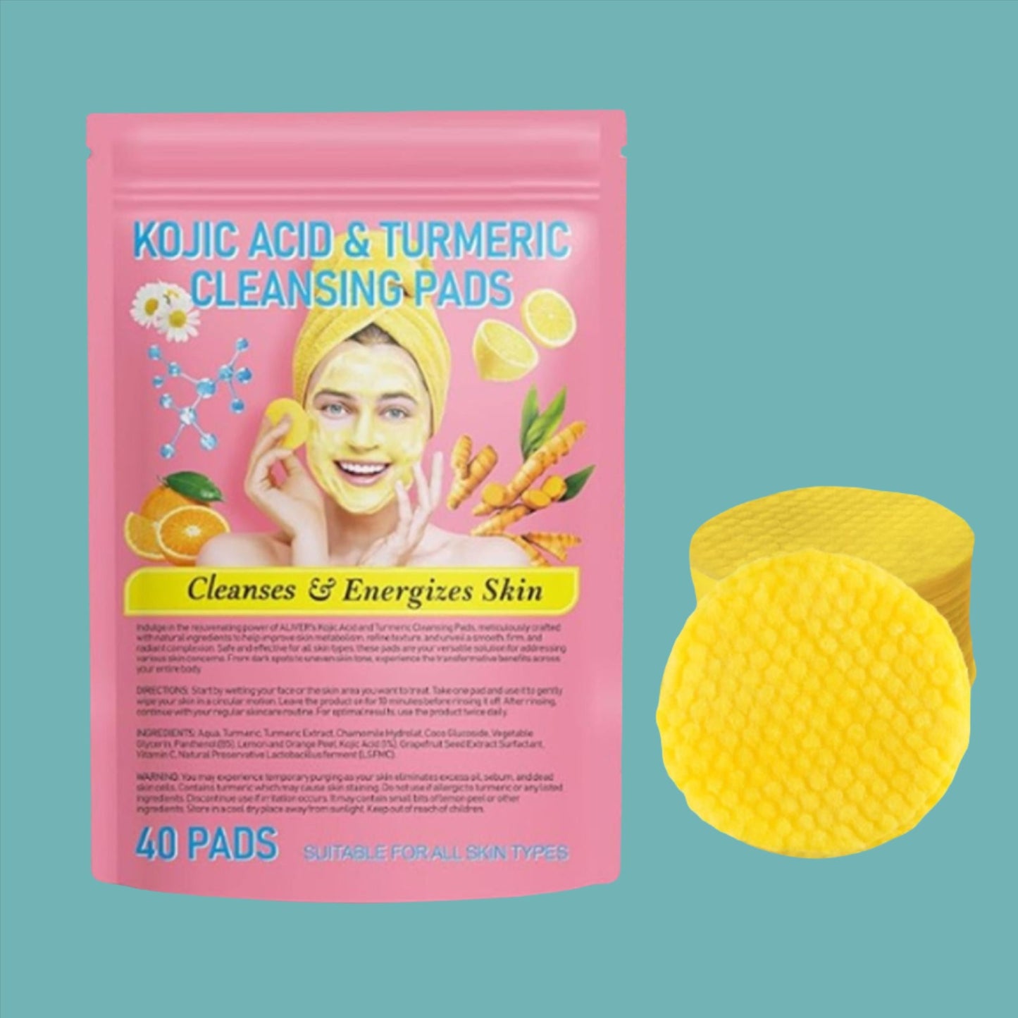 Turmeric Kojic Acid Exfoliating Cleansing Pads