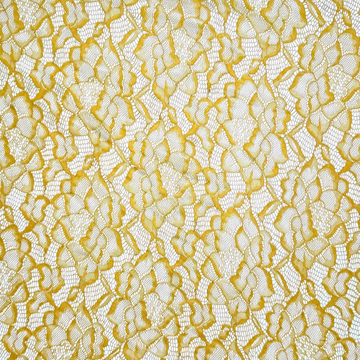Lace Fabric - Floral Mustard - Ragland Fabrics