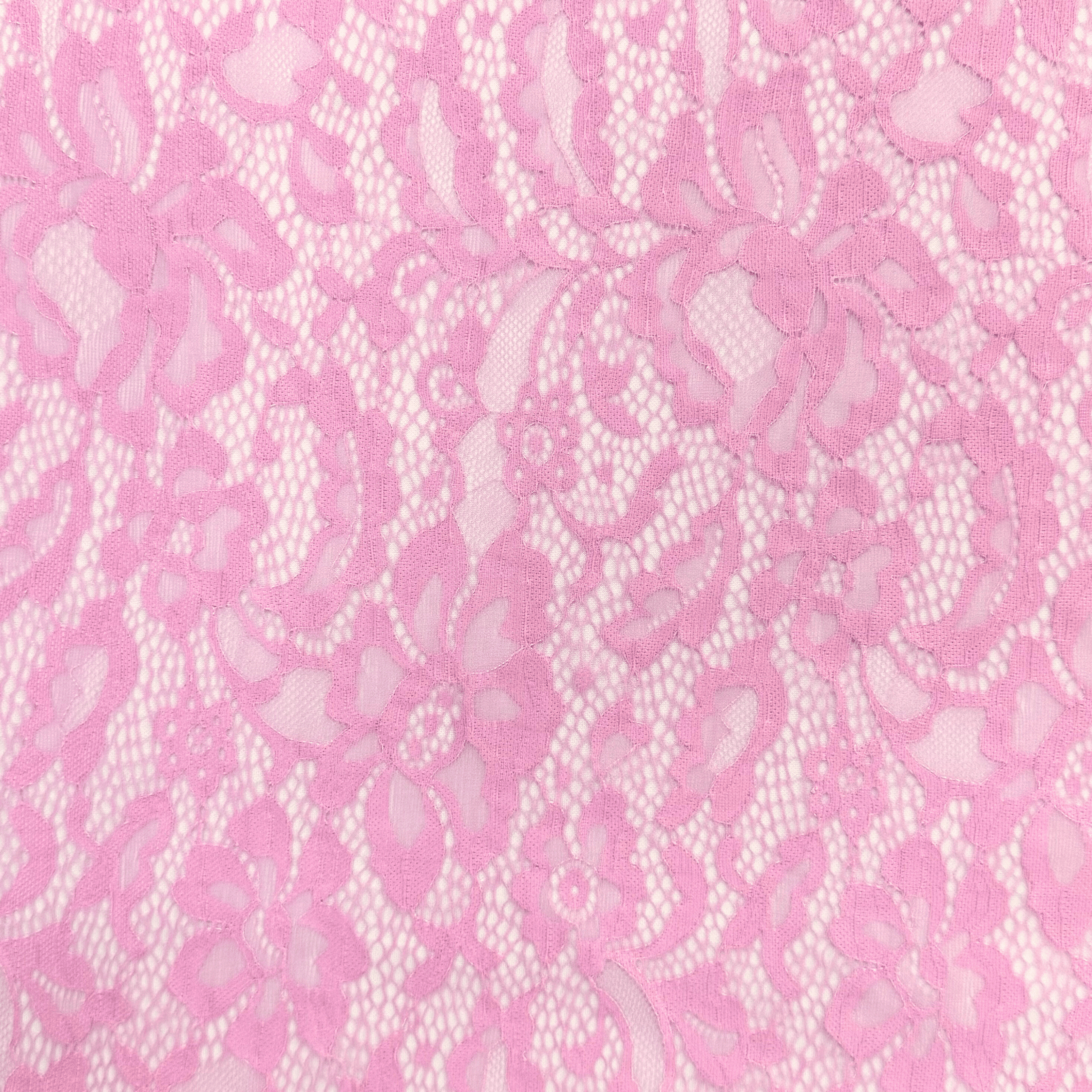 Lace Fabric - Floral Pink - Ragland Fabrics