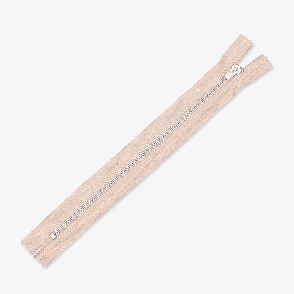 Metal Trouser Zips Eggnog - 20cm - Ragland Fabrics