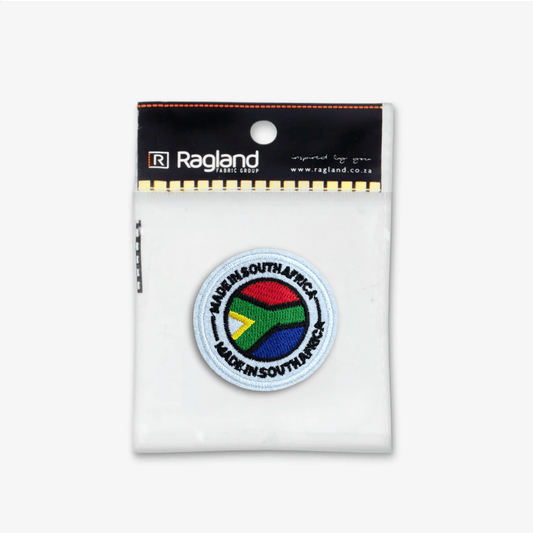 Motif Iron On Badge - MADE IN SA White - Ragland Fabrics