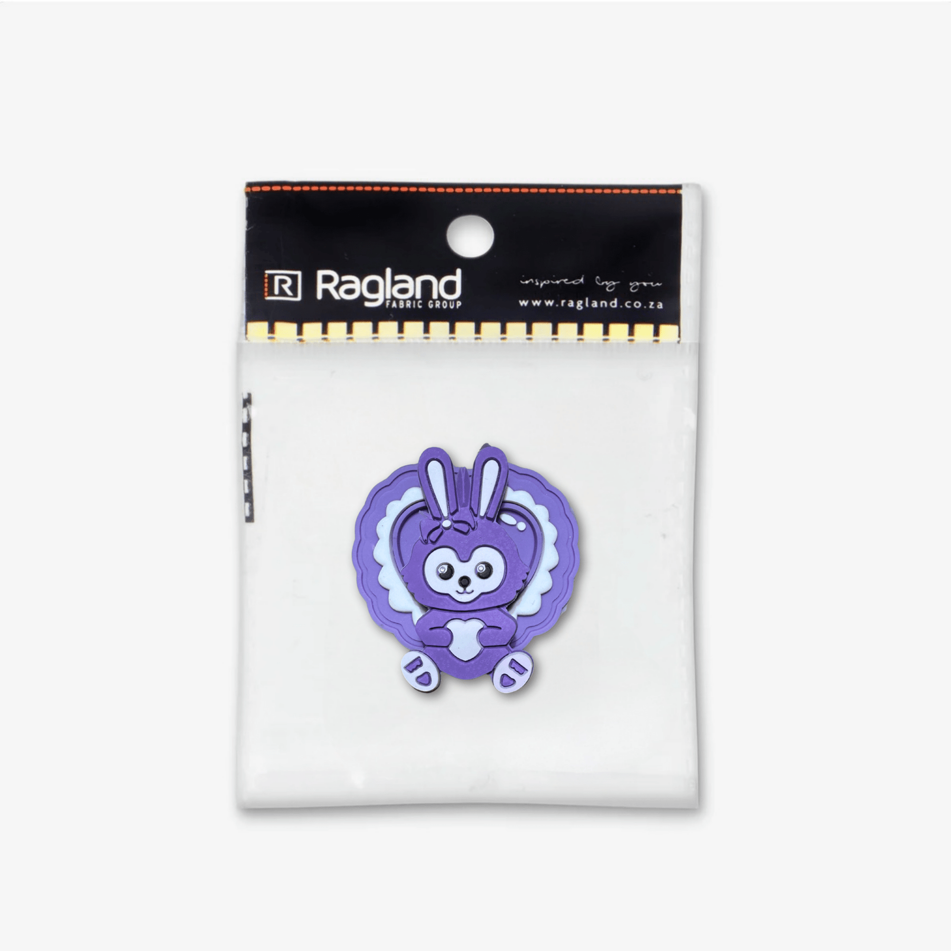 Motif Rubber 3D - PURPLE BUNNY - Ragland Fabrics