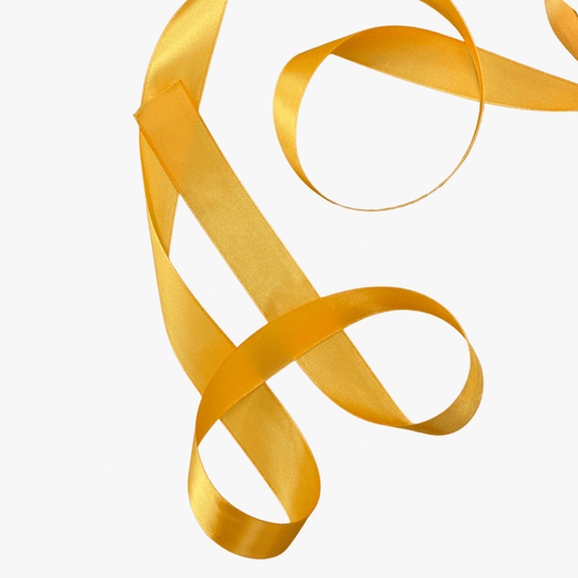 Satin Ribbon 25mm MTN Yellow - CLEARANCE - Ragland Fabrics