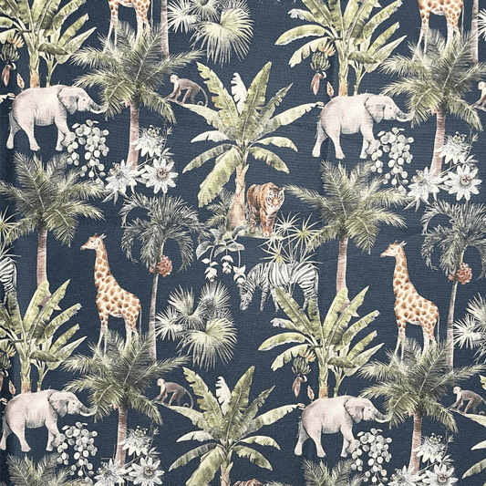 Box Weave Furnishing Night Jungle - Ragland Fabrics