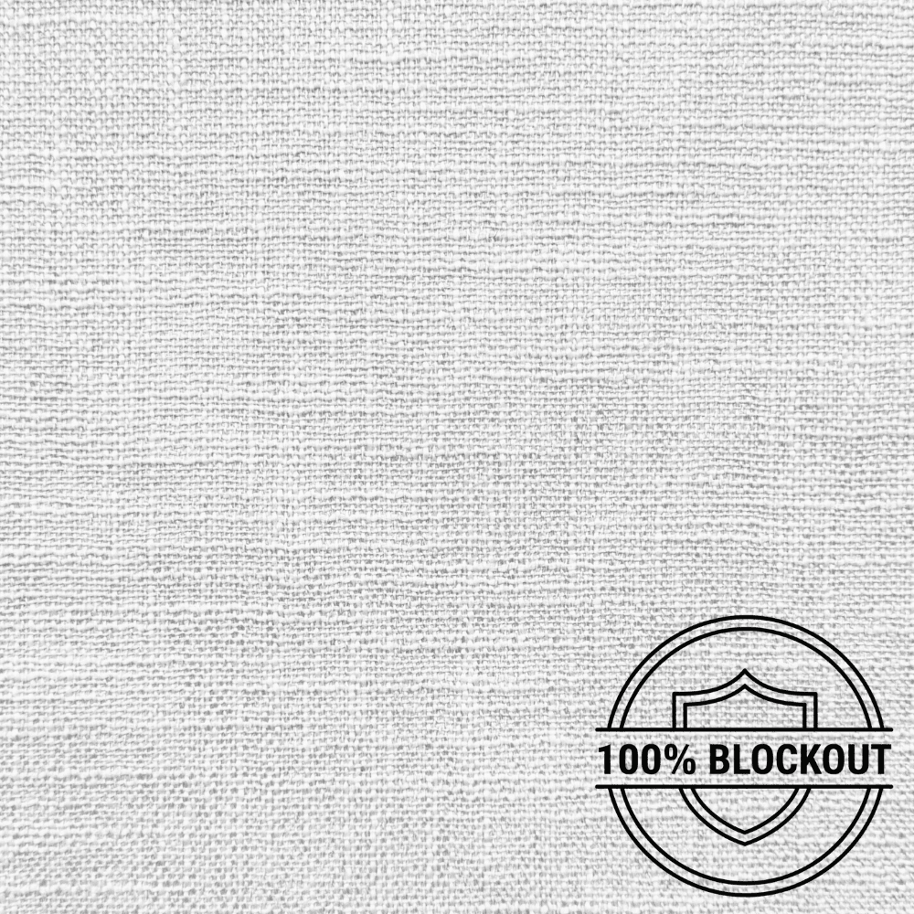 Orient Linen Look Curtaining Pure White - Ragland Fabrics