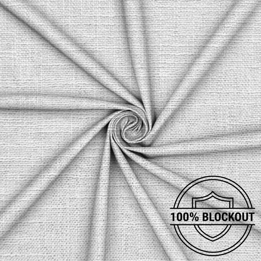 Orient Linen Look Curtaining Pure White - Ragland Fabrics