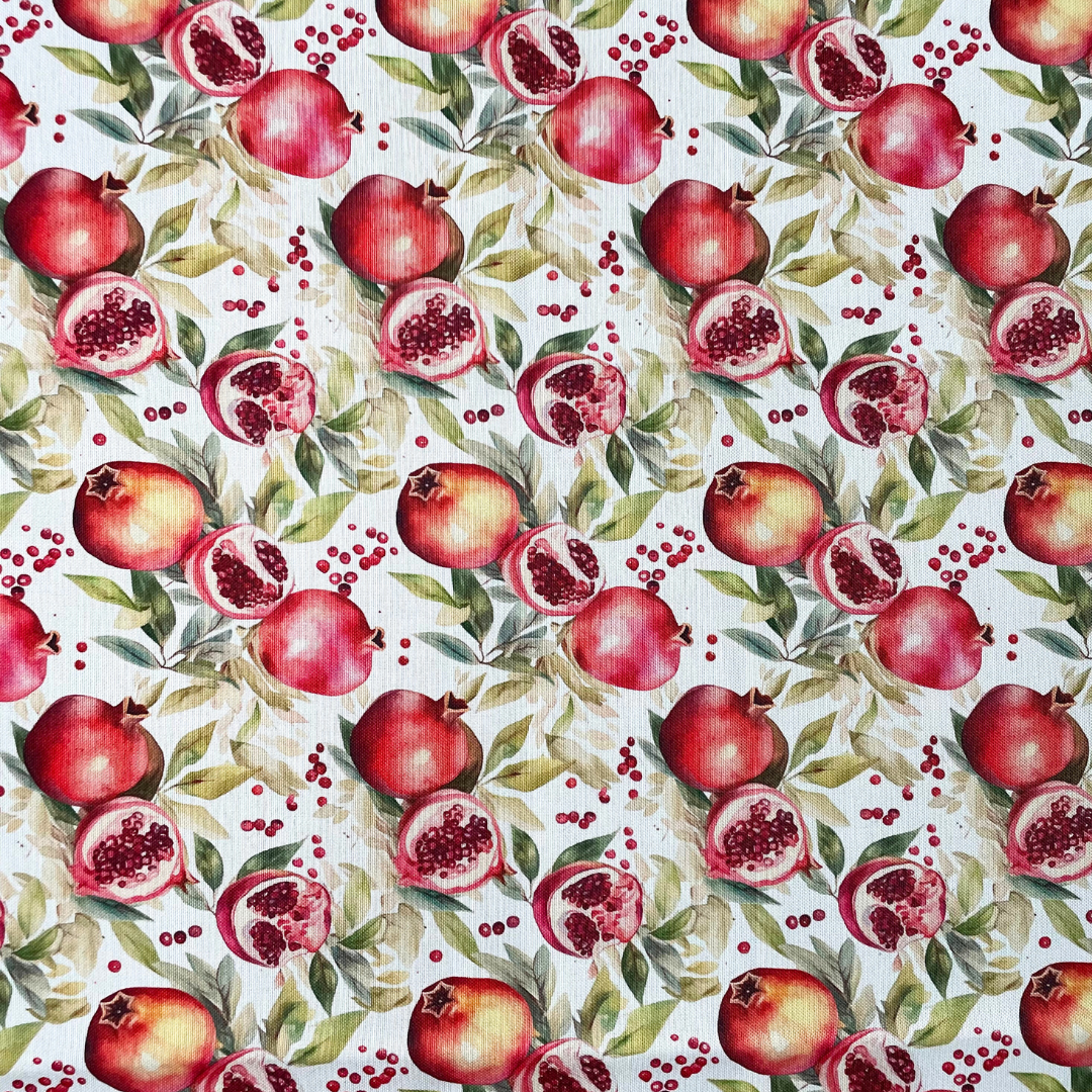 Box Weave Furnishing Pomegranate White - Ragland Fabrics