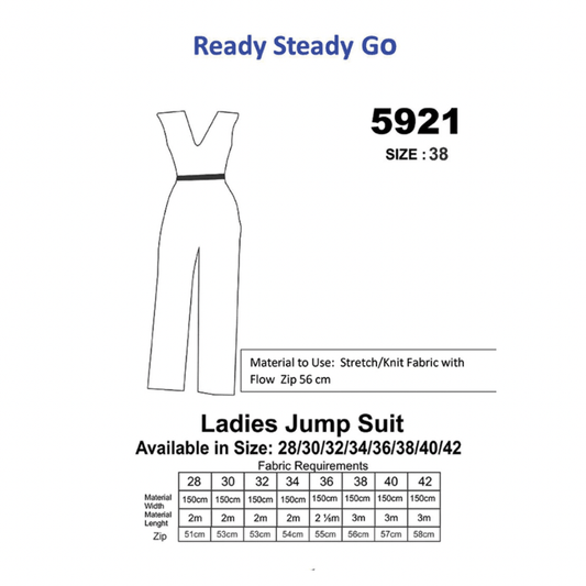 Pattern | Ladies Jump Suit 5921 - Ragland Fabrics