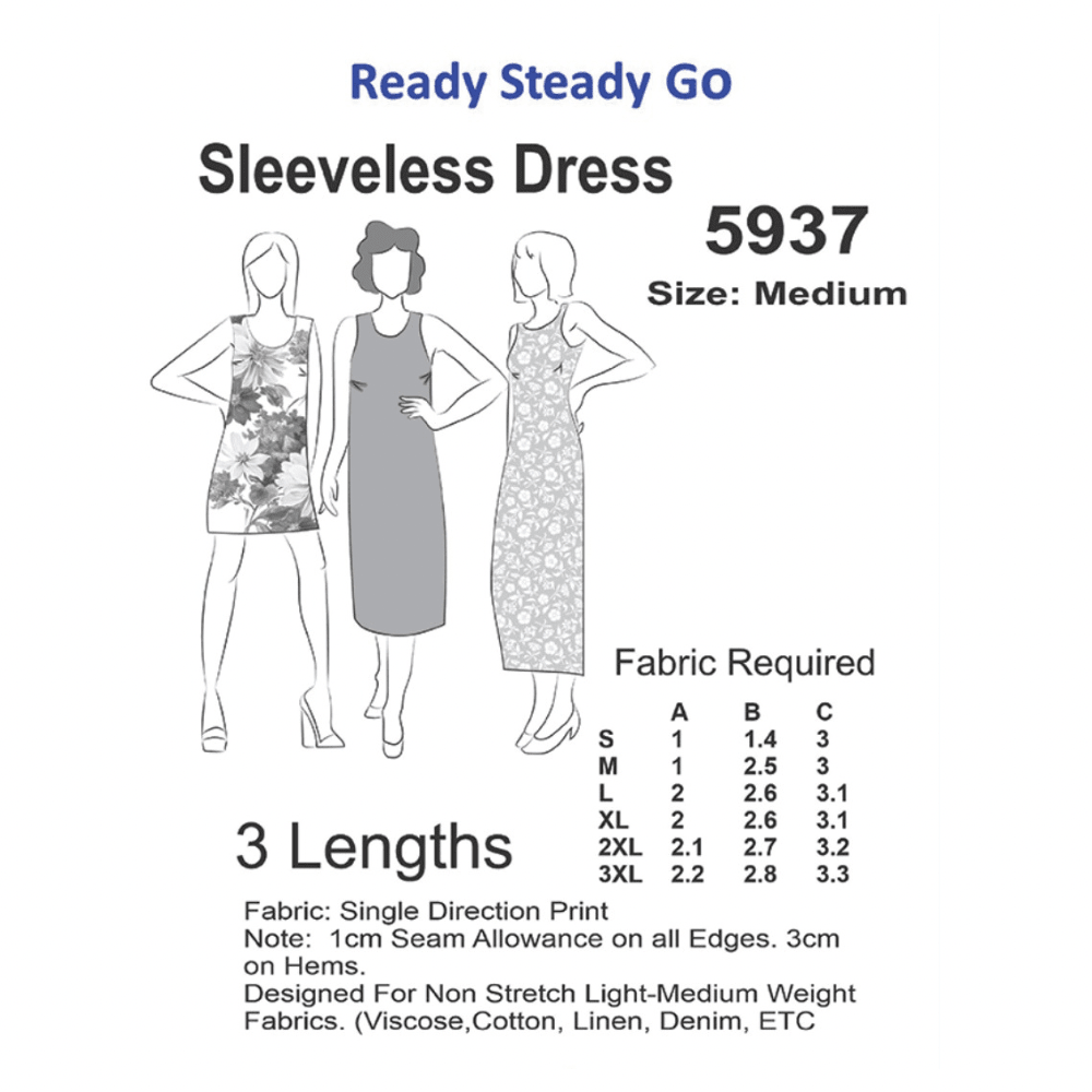 Pattern | Sleeveless Dress 5937 - Ragland Fabrics