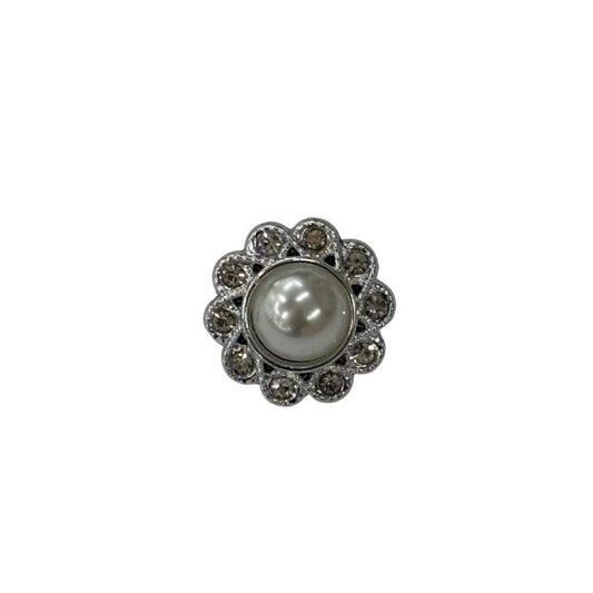 FORMAL PEARL & DIAMOND BUTTON | 17MM - Ragland Fabrics