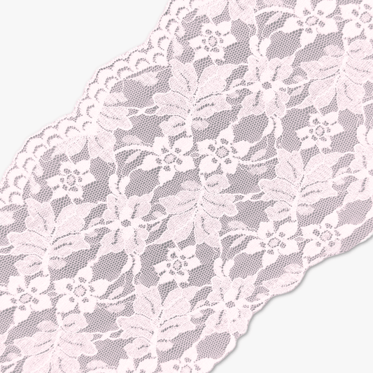 Nylon Lace TBD Baby Pink 150mm - Ragland Fabrics