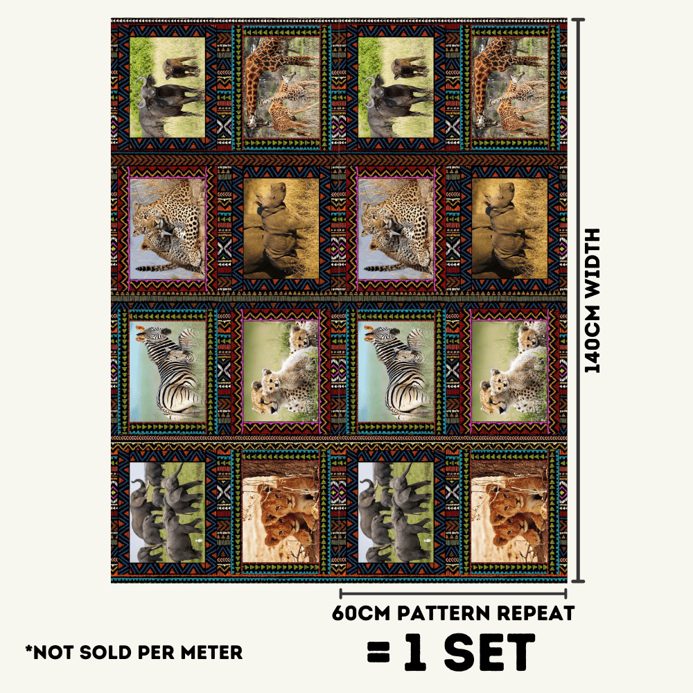 Place Mats South Africa Baby Wild Animals - Ragland Fabrics