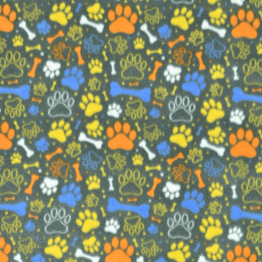 Printed Polar Fleece Paws - Ragland Fabrics