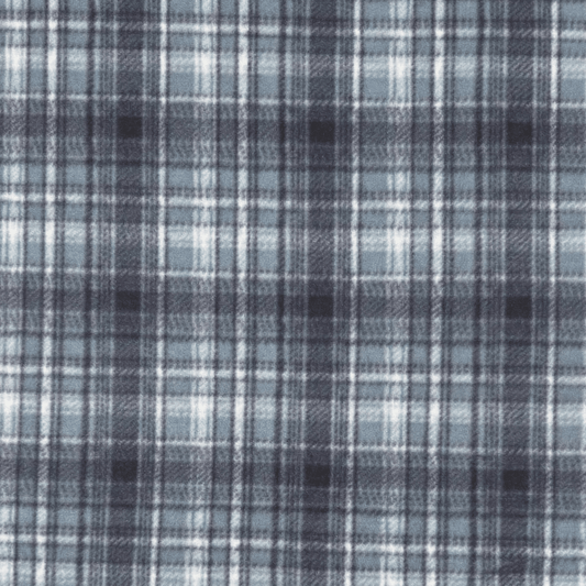 Printed Polar Fleece Tartan Grey - Ragland Fabrics