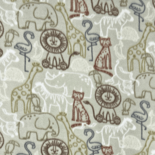 Printed Polar Fleece Safari - Ragland Fabrics