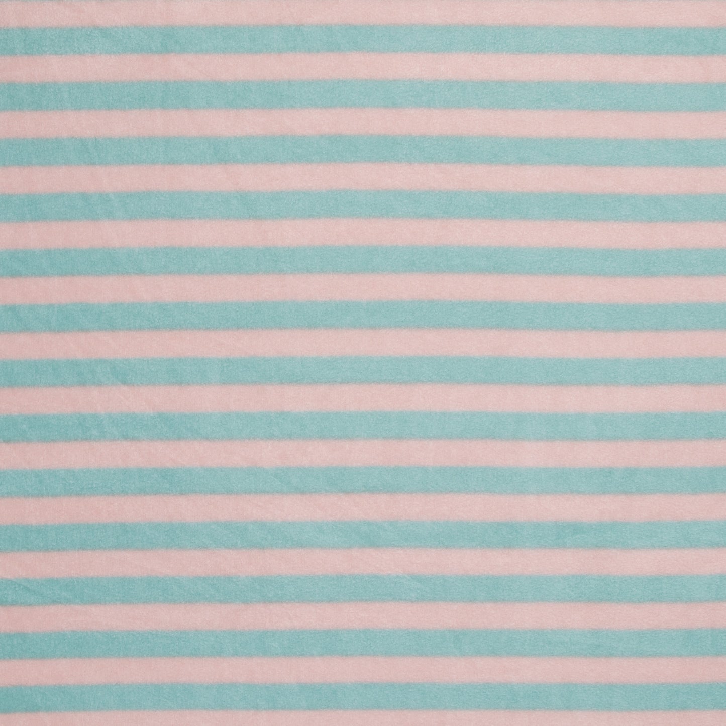 Printed Polar Fleece Peach/Turquoise Stripe