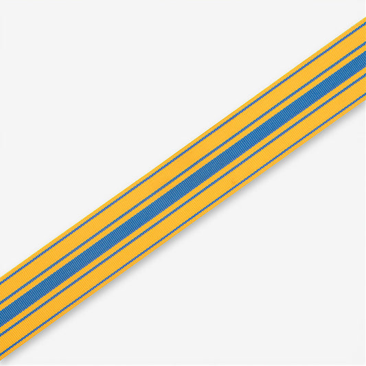 Polyester Tape Stripe Blue/Yellow 40mm