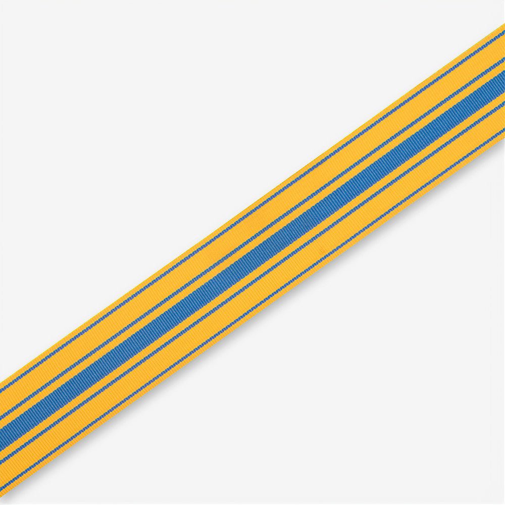Polyester Tape Stripe Blue/Yellow 40mm - Ragland Fabrics