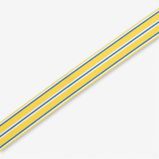Polyester Tape Stripe Blue/Yellow/White 30mm