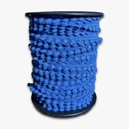 Pom Pom Lace 12mm | Blue (Per Met) - Ragland Fabrics