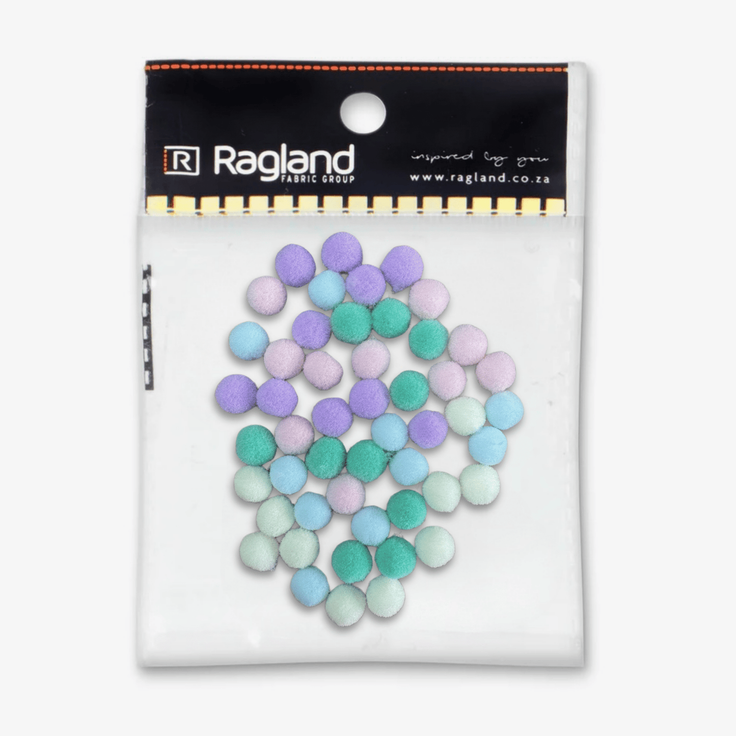 Pom Poms - Assorted 10mm | 50pcs Macaroon - Ragland Fabrics