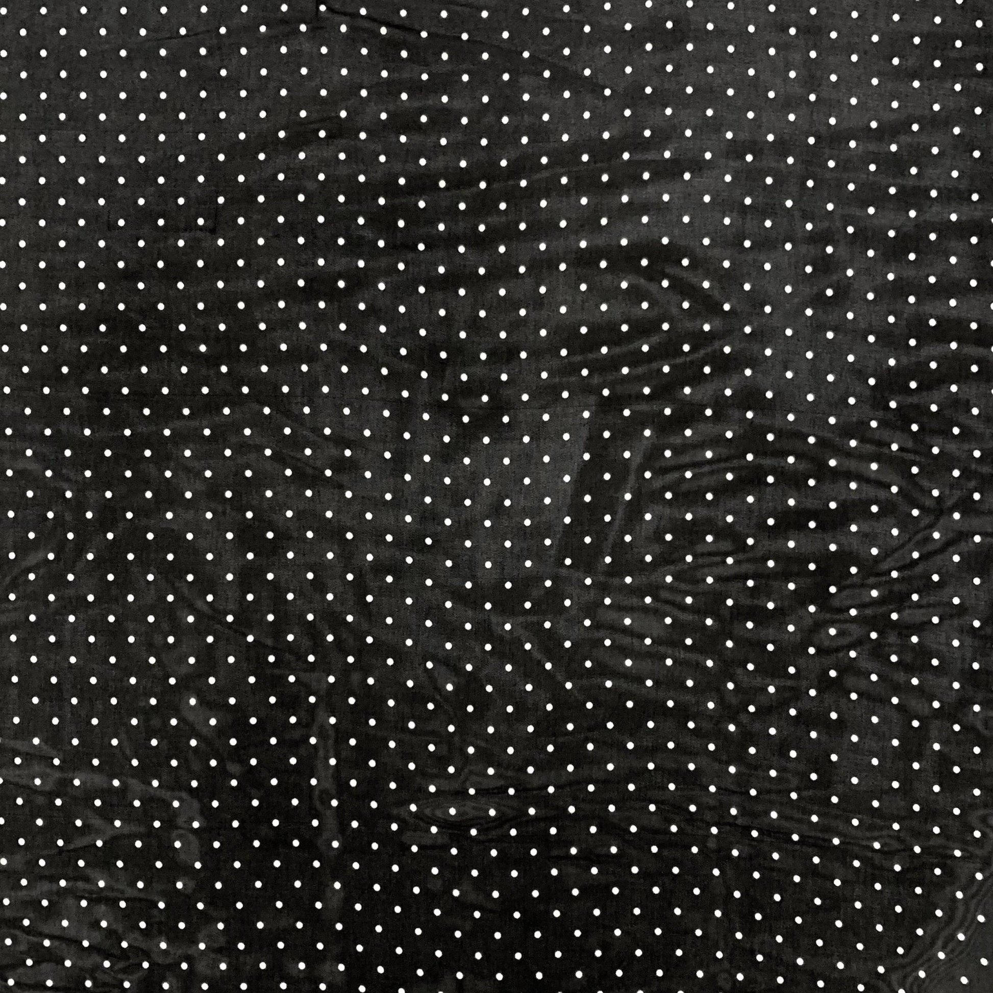 Printed Chiffon Black & White Dot - Ragland Fabrics