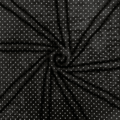 Printed Chiffon Black & White Dot - Ragland Fabrics