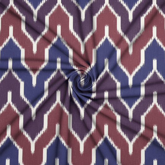 Printed Cotton Linen Blurred Lines - Ragland Fabrics