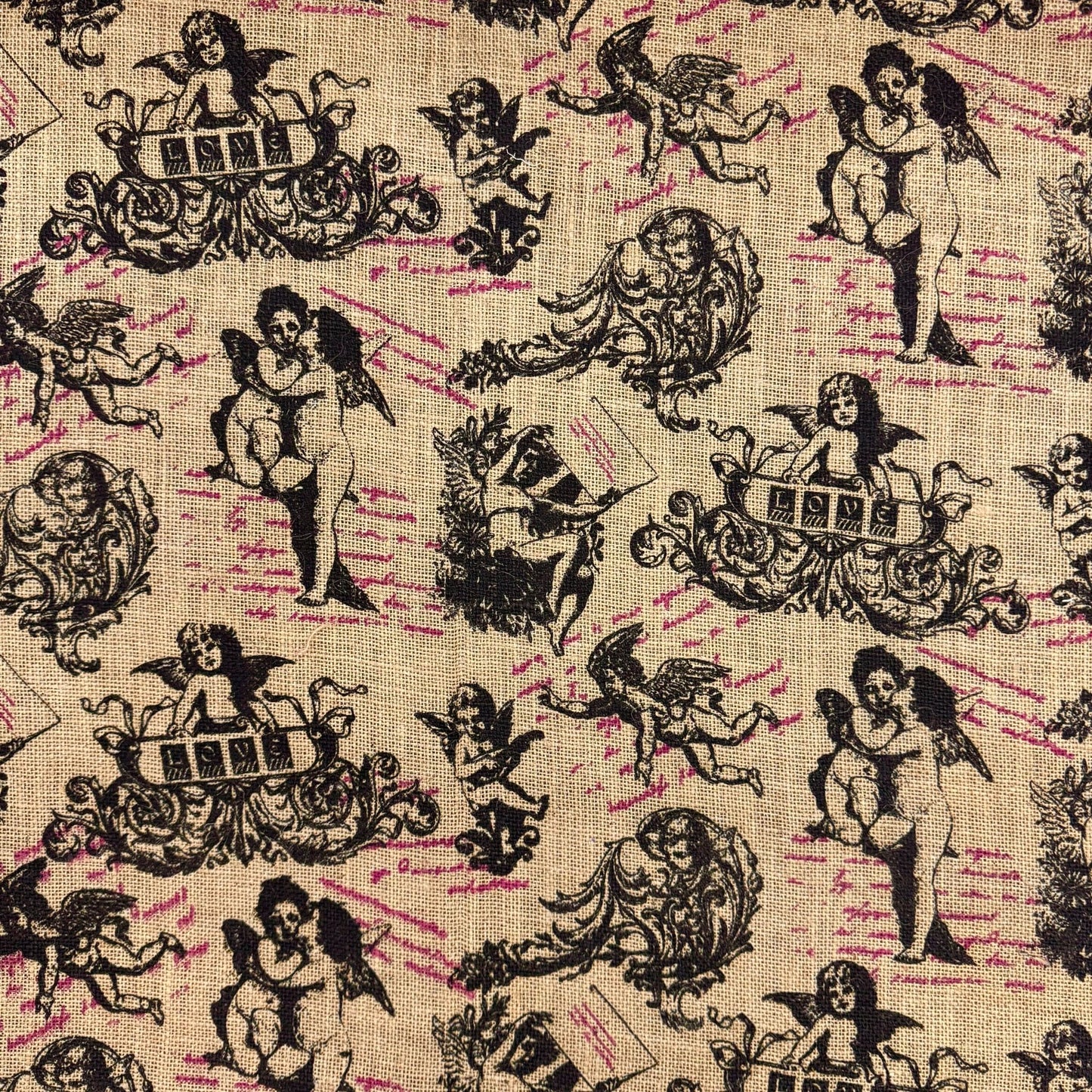 Printed Hessian Cherub 140cm - Ragland Fabrics