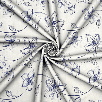Printed Linen Blend Des.D - Ragland Fabrics